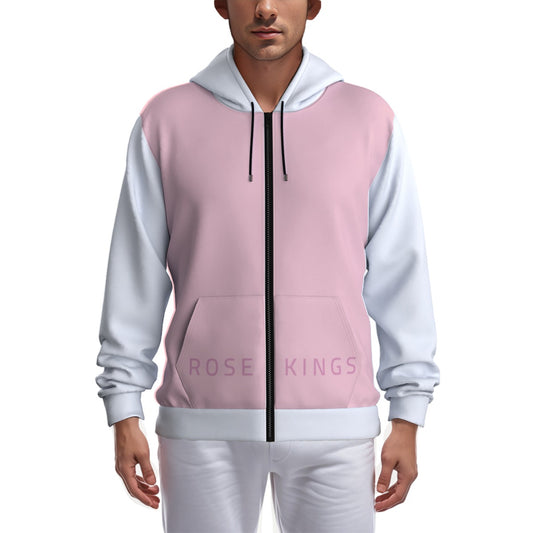 Pink and white hoodie